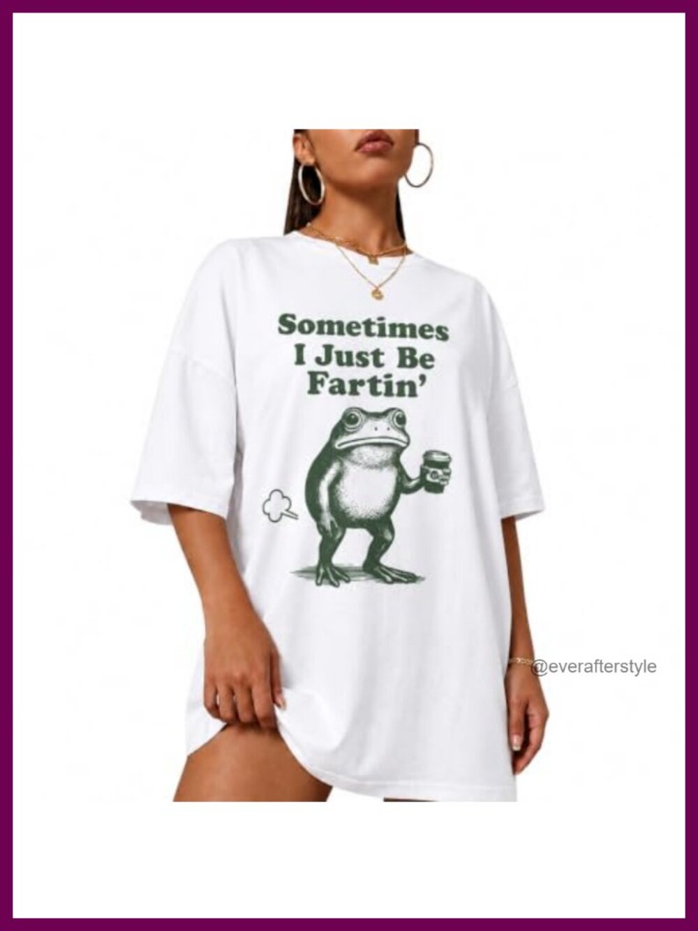 Women's Oversized Graphic Tee, Buttery Soft Cotton Blend, Summer Beach Casual